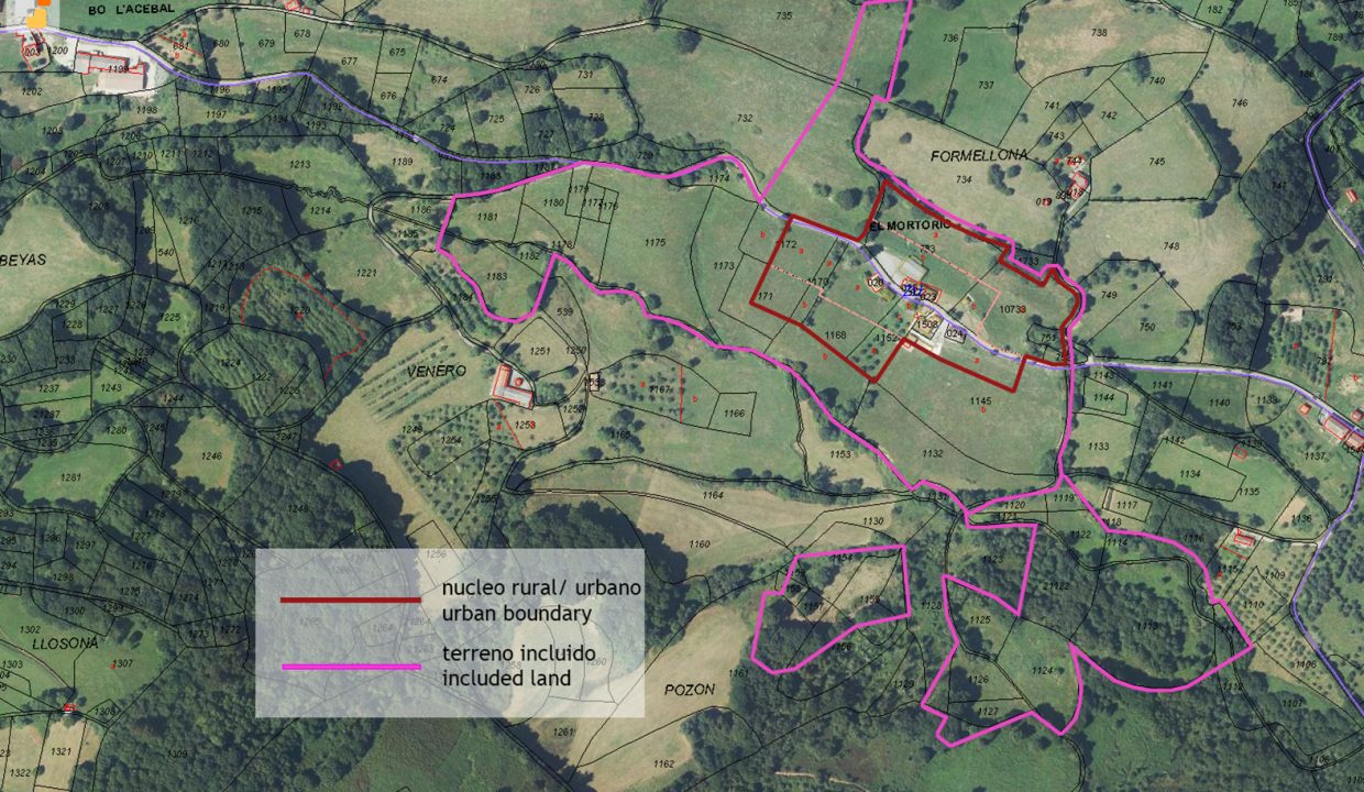 plano catastro fincas nucleo rural